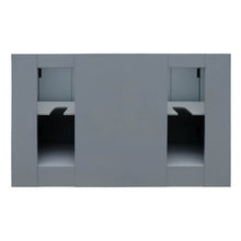 Load image into Gallery viewer, BELLATERRA HOME 400100-55-GYA-BG 55&quot; Double Sink Vanity in Gray Ash with Black Galaxy Granite, White Rectangle Sinks, Back View