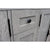BELLATERRA HOME 400100-55-GYA-GY 55" Double Sink Vanity in Gray Ash with Gray Granite, White Rectangle Sinks, Hinge and Drawer Knob