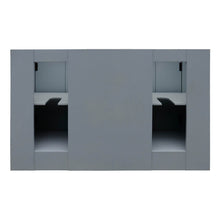 Load image into Gallery viewer, BELLATERRA HOME 400100-55-GYA-WM 55&quot; Double Sink Vanity in Gray Ash with White Carrara Marble, White Rectangle Sinks, Back View