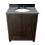 BELLATERRA HOME 400100-BA-BGO 31" Single Sink Vanity in Brown Ash with Black Galaxy Granite, White Oval Sink, Top View