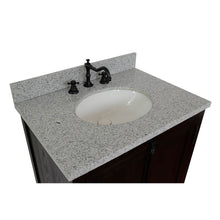 Load image into Gallery viewer, BELLATERRA HOME 400100-BA-GYO 31&quot; Single Sink Vanity in Brown Ash with Gray Granite, White Oval Sink, Countertop and Sink