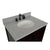 BELLATERRA HOME 400100-BA-GYO 31" Single Sink Vanity in Brown Ash with Gray Granite, White Oval Sink, Countertop and Sink