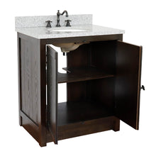 Load image into Gallery viewer, BELLATERRA HOME 400100-BA-GYO 31&quot; Single Sink Vanity in Brown Ash with Gray Granite, White Oval Sink, Open Doors