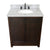 BELLATERRA HOME 400100-BA-GYO 31" Single Sink Vanity in Brown Ash with Gray Granite, White Oval Sink, Top View