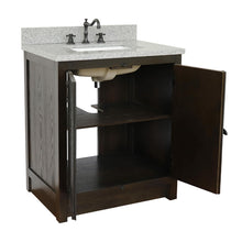 Load image into Gallery viewer, BELLATERRA HOME 400100-BA-GYR 31&quot; Single Sink Vanity in Brown Ash with Gray Granite, White Rectangle Sink, Open Doors