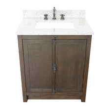 Load image into Gallery viewer, BELLATERRA HOME 400100-BA-GYR 31&quot; Single Sink Vanity in Brown Ash with Gray Granite, White Rectangle Sink, Top View