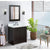 BELLATERRA HOME 400100-BA-WER 31" Single Sink Vanity in Brown Ash with White Quartz, White Rectangle Sink, Bathroom Rendering