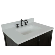 Load image into Gallery viewer, BELLATERRA HOME 400100-BA-WER 31&quot; Single Sink Vanity in Brown Ash with White Quartz, White Rectangle Sink, Countertop and Sink