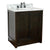 BELLATERRA HOME 400100-BA-WMO 31" Single Sink Vanity in Brown Ash with White Carrara Marble, White Oval Sink, Angled View
