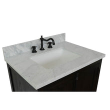 Load image into Gallery viewer, BELLATERRA HOME 400100-BA-WMR 31&quot; Single Sink Vanity in Brown Ash with White Carrara Marble, White Rectangle Sink, Countertop and Sink