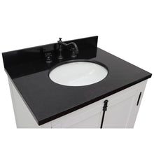 Load image into Gallery viewer, BELLATERRA HOME 400100-GA-BGO 31&quot; Single Sink Vanity in Glacier Ash with Black Galaxy Granite, White Oval Sink, Countertop and Sink