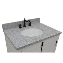 Load image into Gallery viewer, BELLATERRA HOME 400100-GA-GYO 31&quot; Single Sink Vanity in Glacier Ash Finish with Gray Granite Countertop, White Ceramic Oval Sink, Countertop and Sink