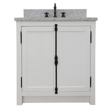 Load image into Gallery viewer, BELLATERRA HOME 400100-GA-GYR 31&quot; Single Sink Vanity in Glacier Ash with Gray Granite, White Rectangle Sink, Front View