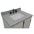 BELLATERRA HOME 400100-GA-GYR 31" Single Sink Vanity in Glacier Ash with Gray Granite, White Rectangle Sink, Countertop and Sink