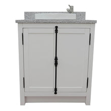 Load image into Gallery viewer, BELLATERRA HOME 400100-GA-GYRD 31&quot; Single Sink Vanity in Glacier Ash with Gray Granite, White Round Semi-Recessed Sink, Front View