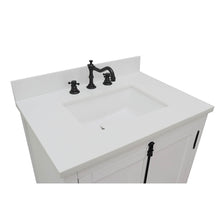 Load image into Gallery viewer, BELLATERRA HOME 400100-GA-WER 31&quot; Single Sink Vanity in Glacier Ash with White Quartz, White Rectangle Sink, Countertop and Sink