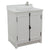 BELLATERRA HOME 400100-GA-WMO 31" Single Sink Vanity in Glacier Ash with White Carrara Marble, White Oval Sink, Angled View