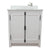BELLATERRA HOME 400100-GA-WMO 31" Single Sink Vanity in Glacier Ash with White Carrara Marble, White Oval Sink, Front View