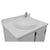 BELLATERRA HOME 400100-GA-WMO 31" Single Sink Vanity in Glacier Ash with White Carrara Marble, White Oval Sink, Countertop and Sink