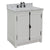 BELLATERRA HOME 400100-GA-WMR 31" Single Sink Vanity in Glacier Ash with White Carrara Marble, White Rectangle Sink, Angled View