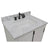 BELLATERRA HOME 400100-GA-WMR 31" Single Sink Vanity in Glacier Ash with White Carrara Marble, White Rectangle Sink, Countertop and Sink