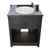 BELLATERRA HOME 400101-BA-BGRD 31" Single Sink Vanity in Brown Ash with Black Galaxy Granite, White Round Semi-Recessed Sink, Top Angled View