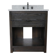 Load image into Gallery viewer, BELLATERRA HOME 400101-BA-GYO 31&quot; Single Sink Vanity in Brown Ash with Gray Granite, White Oval Sink, Front View