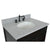 BELLATERRA HOME 400101-BA-GYO 31" Single Sink Vanity in Brown Ash with Gray Granite, White Oval Sink, Countertop and Sink