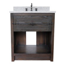 Load image into Gallery viewer, BELLATERRA HOME 400101-BA-GYR 31&quot; Single Sink Vanity in Brown Ash with Gray Granite, White Rectangle Sink, Front View