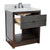 BELLATERRA HOME 400101-BA-GYR 31" Single Sink Vanity in Brown Ash with Gray Granite, White Rectangle Sink, Open Drawer