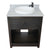 BELLATERRA HOME 400101-BA-GYRD 31" Single Sink Vanity in Brown Ash with Gray Granite, White Round Semi-Recessed Sink, Top Angled View