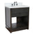 BELLATERRA HOME 400101-BA-WEO 31" Single Sink Vanity in Brown Ash with White Quartz, White Oval Sink, Angled View