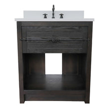Load image into Gallery viewer, BELLATERRA HOME 400101-BA-WER 31&quot; Single Sink Vanity in Brown Ash with White Quartz, White Rectangle Sink, Front View