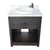 BELLATERRA HOME 400101-BA-WERD 31" Single Sink Vanity in Brown Ash with White Quartz, White Round Semi-Recessed Sink, Top Angled View