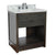 BELLATERRA HOME 400101-BA-WMR 31" Single Sink Vanity in Brown Ash with White Carrara Marble, White Rectangle Sink, Angled View