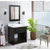 BELLATERRA HOME 400101-BA-WMRD 31" Single Sink Vanity in Brown Ash with White Carrara Marble, White Round Semi-Recessed Sink, Bathroom Rendering