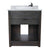 BELLATERRA HOME 400101-BA-WMRD 31" Single Sink Vanity in Brown Ash with White Carrara Marble, White Round Semi-Recessed Sink, Front View
