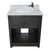 BELLATERRA HOME 400101-BA-WMRD 31" Single Sink Vanity in Brown Ash with White Carrara Marble, White Round Semi-Recessed Sink, Top Angled View