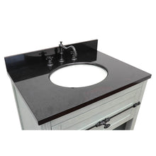 Load image into Gallery viewer, BELLATERRA HOME 400101-GYA-BGO 31&quot; Single Sink Vanity in Gray Ash with Black Galaxy Granite, White Oval Sink, Countertop and Sink