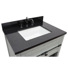 Load image into Gallery viewer, Bellaterra Home 400101-GYA-BGR 31&quot; Single Sink Vanity in Gray Ash with Black Galaxy Granite, White Rectangle Sink, Countertop and Sink