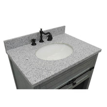 Load image into Gallery viewer, Bellaterra Home 400101-GYA-GYO 31&quot; Single Sink Vanity in Gray Ash with Gray Granite, White Oval Sink, Countertop and Sink