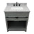 Bellaterra Home 400101-GYA-GYR 31" Single Sink Vanity in Gray Ash with Gray Granite, White Rectangle Sink, Top Angled View