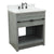 Bellaterra Home 400101-GYA-WEO 31" Single Sink Vanity in Gray Ash with White Quartz, White Oval Sink, Angled View