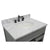 Bellaterra Home 400101-GYA-WMO 31" Single Sink Vanity in Gray Ash with White Carrara Marble, White Oval Sink, Countertop and Sink