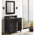 Bellaterra Home 400200-SB-BGO 31" Single Sink Vanity in Silvery Brown Ash with Black Galaxy Granite, White Oval Sink, Bathroom Rendering