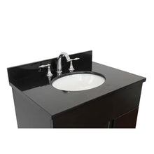 Load image into Gallery viewer, Bellaterra Home 400200-SB-BGO 31&quot; Single Sink Vanity in Silvery Brown Ash with Black Galaxy Granite, White Oval Sink, Countertop and Sink