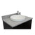 Bellaterra Home 400200-SB-GYRD 31" Single Sink Vanity in Silvery Brown Ash with Gray Granite, White Round Semi-Recessed Sink, Countertop and Sink