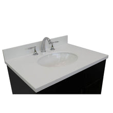 Load image into Gallery viewer, Bellaterra Home 400200-SB-WEO 31&quot; Single Sink Vanity in Silvery Brown Ash with White Quartz, White Oval Sink, Countertop and Sink