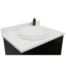 Load image into Gallery viewer, Bellaterra Home 400200-SB-WERD 31&quot; Single Sink Vanity in Silvery Brown Ash with White Quartz, White Round Semi-Recessed Sink, Countertop and Sink