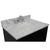 Bellaterra Home 400200-SB-WMO 31" Single Vanity in Silvery Brown Ash with White Carrara Marble, White Oval Sink, Countertop and Sink